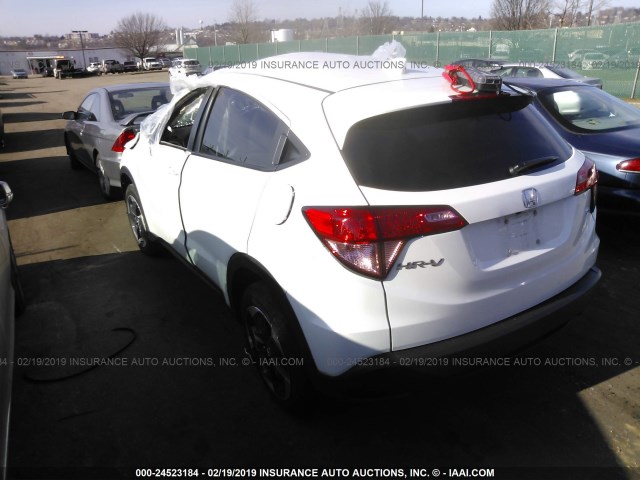 3CZRU6H50JM700138 - 2018 HONDA HR-V EX WHITE photo 3