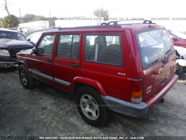 1J4FF68S7XL666552 - 1999 JEEP CHEROKEE SPORT/CLASSIC წითელი ფოტო 3