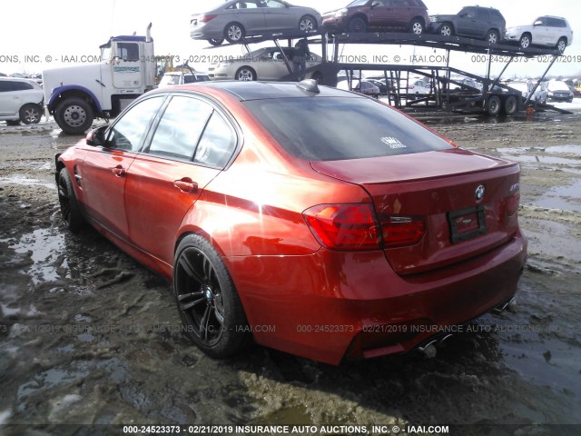 WBS3C9C54FJ276256 - 2015 BMW M3 ORANGE photo 3