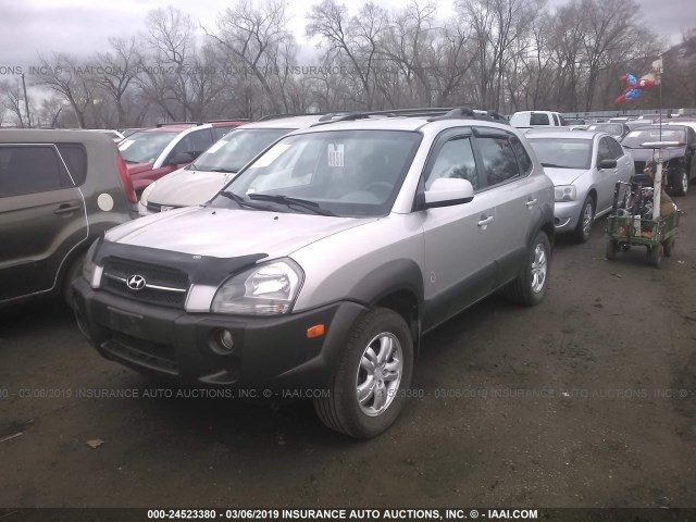 KM8JN72D16U420670 - 2006 HYUNDAI TUCSON GLS/LIMITED SILVER photo 2