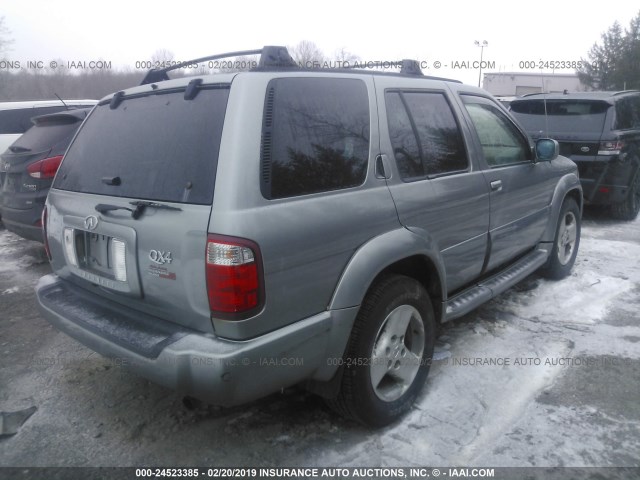 JNRDR09Y53W301087 - 2003 INFINITI QX4 GRAY photo 4