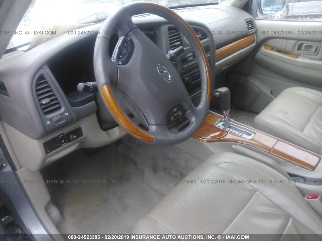 JNRDR09Y53W301087 - 2003 INFINITI QX4 GRAY photo 5