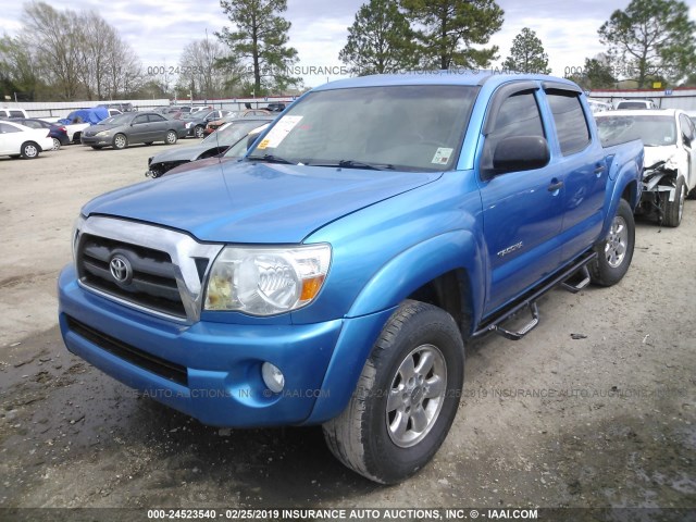 3TMJU62N49M083656 - 2009 TOYOTA TACOMA DOUBLE CAB PRERUNNER BLUE photo 2