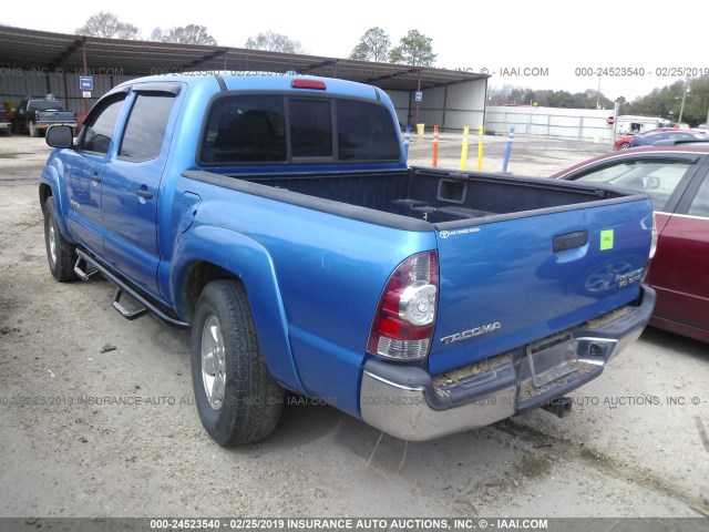 3TMJU62N49M083656 - 2009 TOYOTA TACOMA DOUBLE CAB PRERUNNER BLUE photo 3