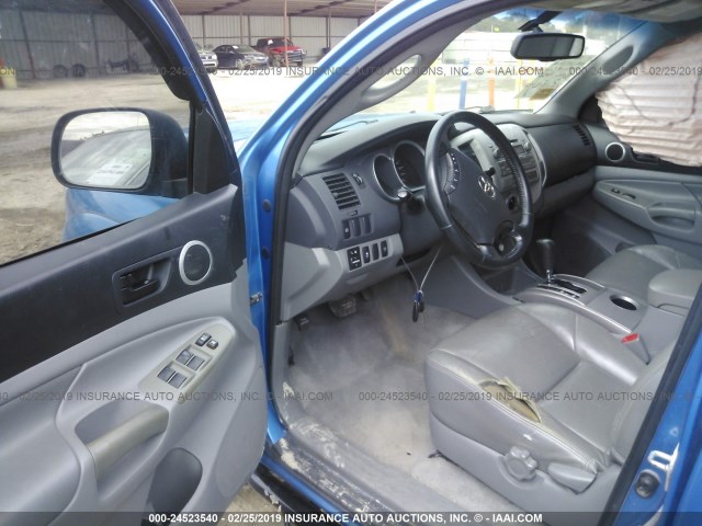 3TMJU62N49M083656 - 2009 TOYOTA TACOMA DOUBLE CAB PRERUNNER BLUE photo 5