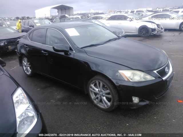 JTHBK262375030774 - 2007 LEXUS IS 250 BLACK photo 1