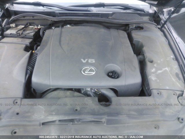 JTHBK262375030774 - 2007 LEXUS IS 250 BLACK photo 10