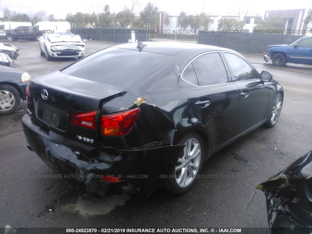 JTHBK262375030774 - 2007 LEXUS IS 250 BLACK photo 4