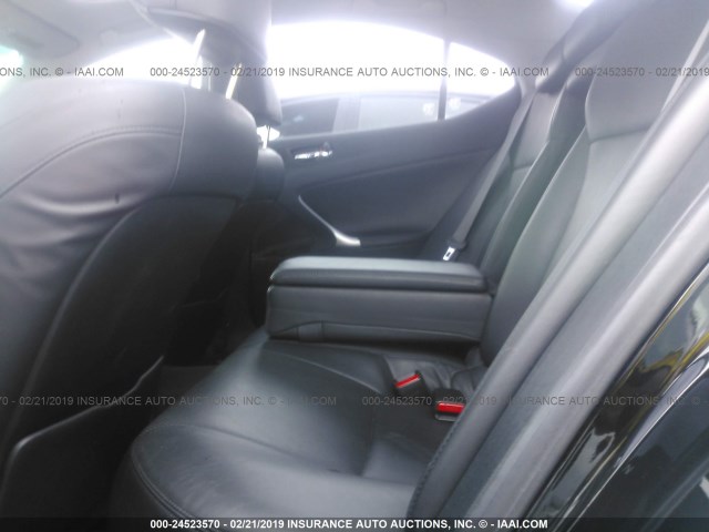 JTHBK262375030774 - 2007 LEXUS IS 250 BLACK photo 8