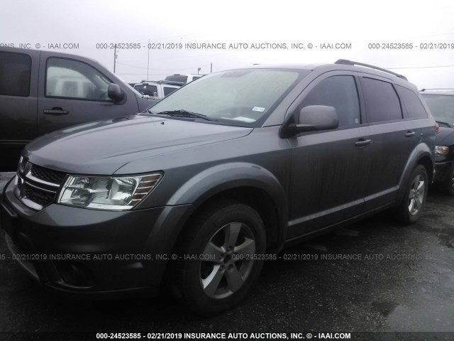 3C4PDCBG7CT150595 - 2012 DODGE JOURNEY SXT GRAY photo 2