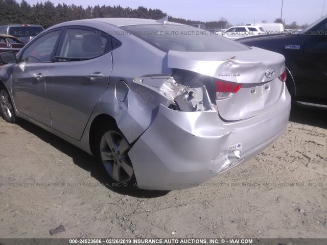 KMHDH4AE1CU260315 - 2012 HYUNDAI ELANTRA GLS/LIMITED SILVER photo 6