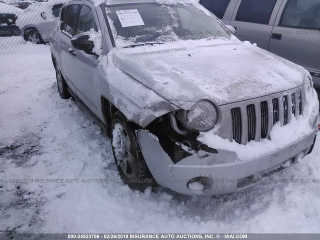 1J8FF47W88D731346 - 2008 JEEP COMPASS SPORT SILVER photo 6