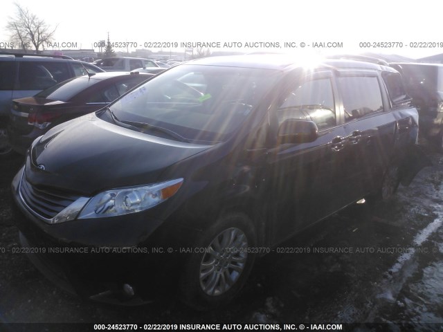 5TDYK3DC0ES503759 - 2014 TOYOTA SIENNA XLE/LIMITED BLACK photo 2