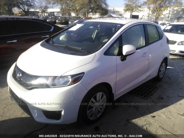 JHMGK5H50HS014145 - 2017 HONDA FIT LX WHITE photo 2