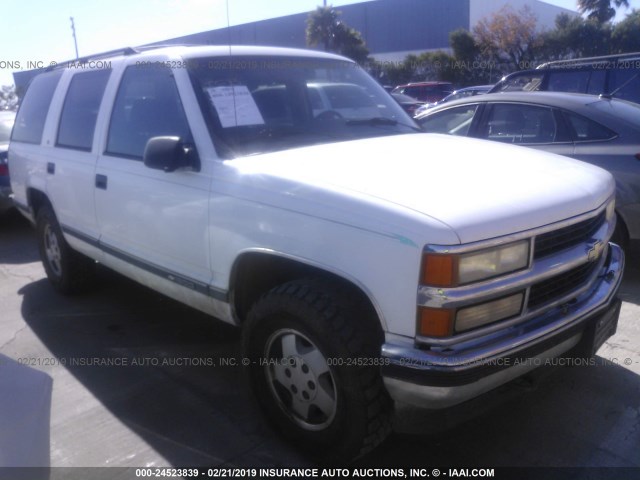 1GNEK13K1SJ367013 - 1995 CHEVROLET TAHOE K1500 WHITE photo 1