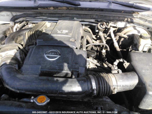 5N1AR18W45C717138 - 2005 NISSAN PATHFINDER LE/SE/XE WHITE photo 10