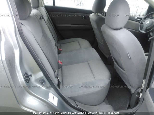 3N1AB61E88L627655 - 2008 NISSAN SENTRA 2.0/2.0S/2.0SL GRAY photo 8