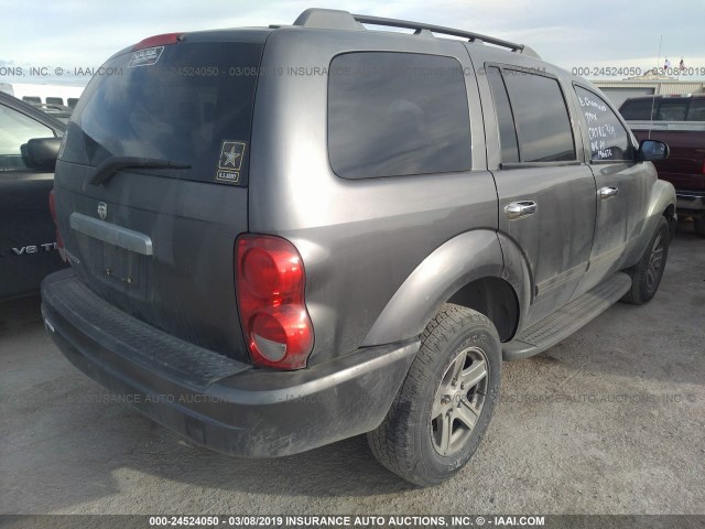 1D4HD48NX4F196632 - 2004 DODGE DURANGO SLT GRAY photo 4