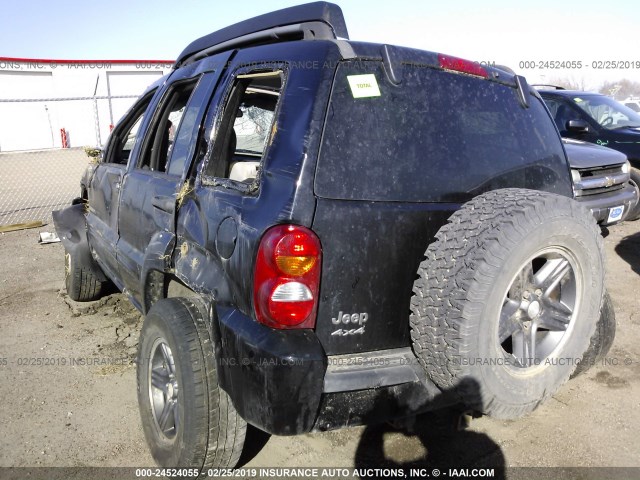 1J4GL38K23W657875 - 2003 JEEP LIBERTY RENEGADE BLACK photo 3