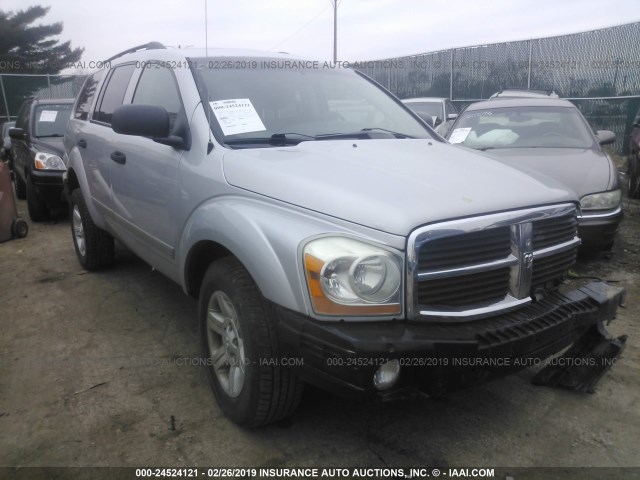 1D4HB48N04F205344 - 2004 DODGE DURANGO SLT SILVER photo 1