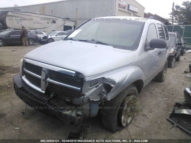 1D4HB48N04F205344 - 2004 DODGE DURANGO SLT SILVER photo 2