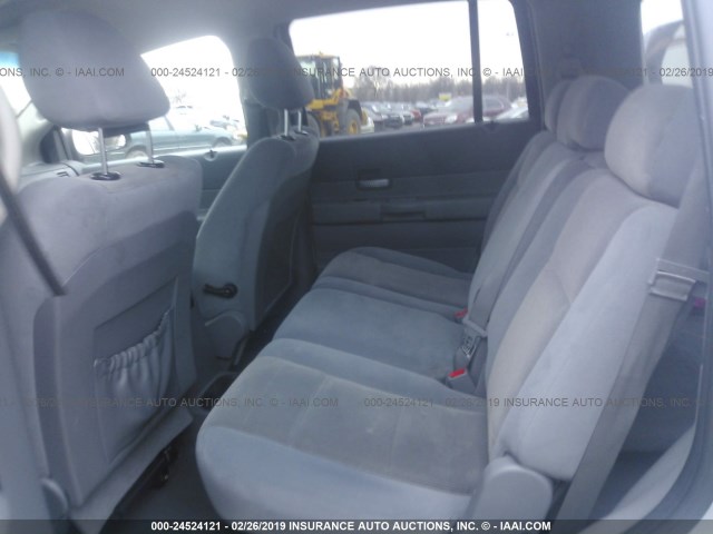 1D4HB48N04F205344 - 2004 DODGE DURANGO SLT SILVER photo 8