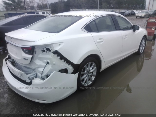 JM1GJ1V6XE1128178 - 2014 MAZDA 6 TOURING WHITE photo 4