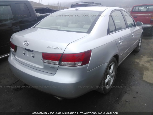 5NPEU46F48H351859 - 2008 HYUNDAI SONATA SE/LIMITED SILVER photo 4