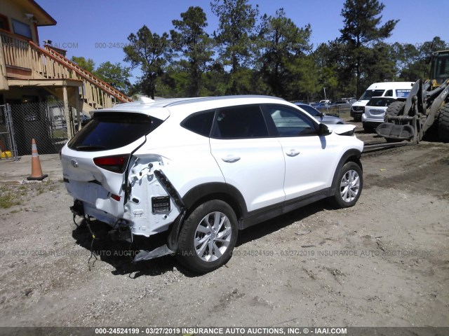 KM8J33A49KU846763 - 2019 HYUNDAI TUCSON LIMITED/SEL/SPORT/ULTIMAT WHITE photo 4