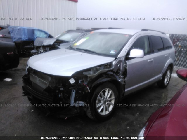 3C4PDCBG9ET192057 - 2014 DODGE JOURNEY SXT SILVER photo 2