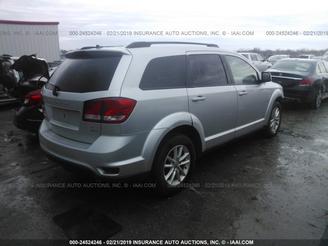 3C4PDCBG9ET192057 - 2014 DODGE JOURNEY SXT SILVER photo 4