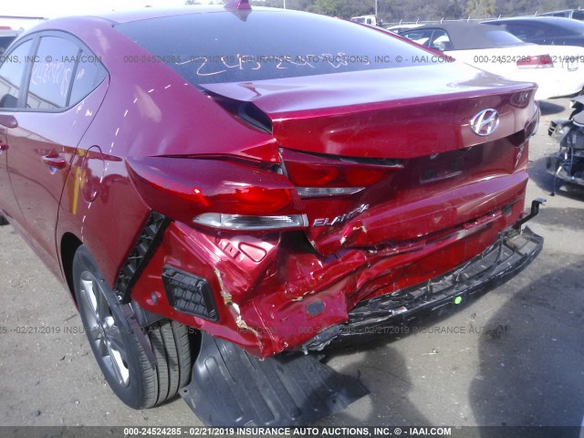 5NPD84LF1HH009970 - 2017 HYUNDAI ELANTRA SE/VALUE/LIMITED RED photo 6