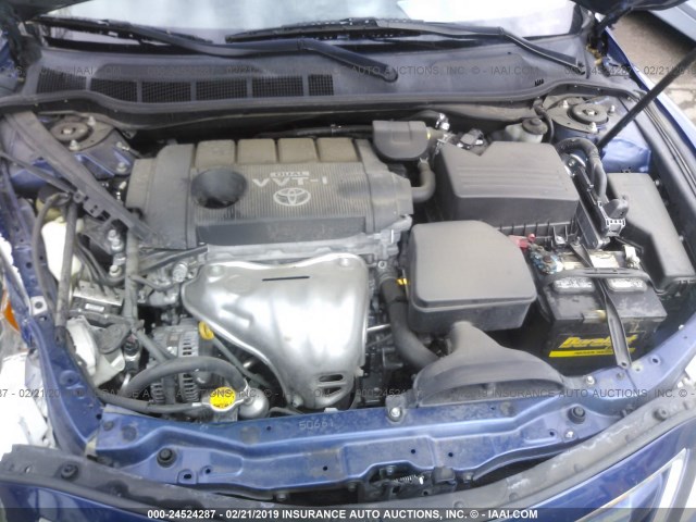 4T4BF3EK9AR012646 - 2010 TOYOTA CAMRY SE/LE/XLE 蓝色 照片 10