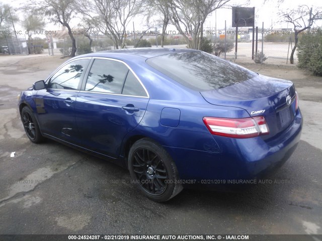 4T4BF3EK9AR012646 - 2010 TOYOTA CAMRY SE/LE/XLE 蓝色 照片 3