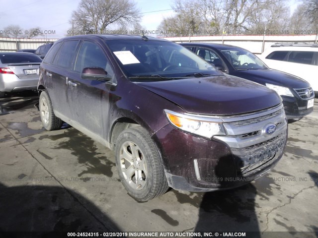 2FMDK3JC0BBA88695 - 2011 FORD EDGE SEL BURGUNDY photo 1