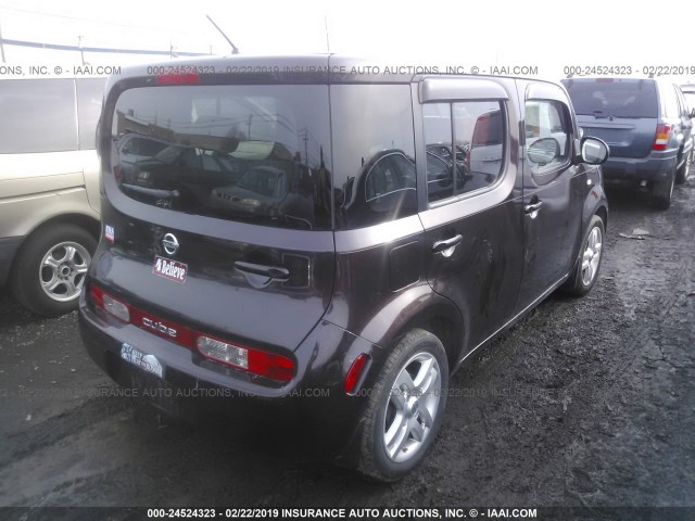 JN8AZ2KRXBT212167 - 2011 NISSAN CUBE S/SL/KROM MAROON photo 4