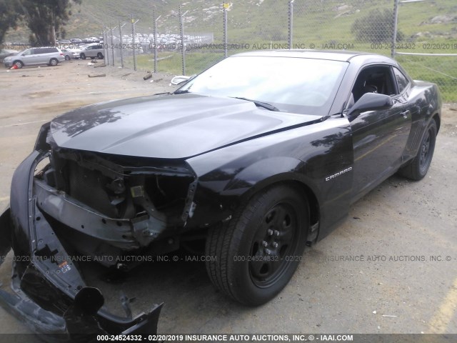 2G1FA1ED5B9201385 - 2011 CHEVROLET CAMARO LS BLACK photo 2