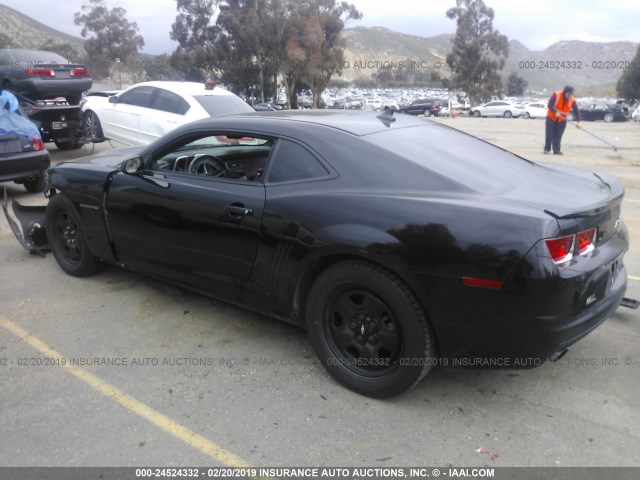 2G1FA1ED5B9201385 - 2011 CHEVROLET CAMARO LS BLACK photo 3