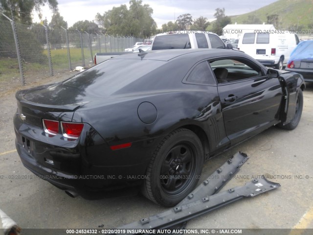 2G1FA1ED5B9201385 - 2011 CHEVROLET CAMARO LS BLACK photo 4