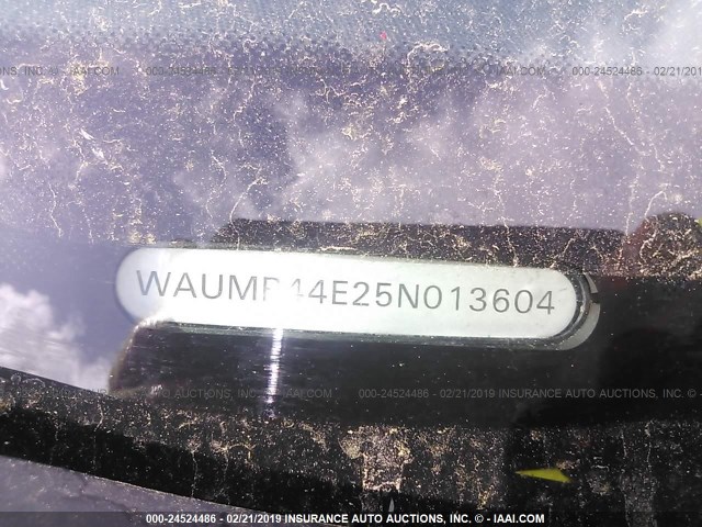 WAUMR44E25N013604 - 2005 AUDI A8 L W12 QUATTRO BLACK photo 9