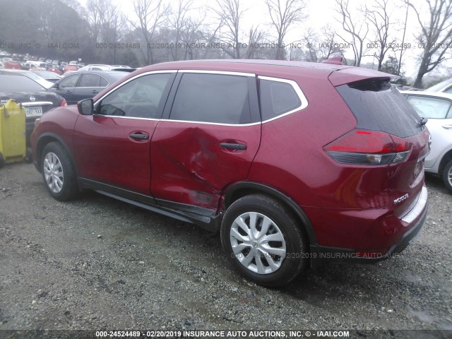 JN8AT2MT6HW383371 - 2017 NISSAN ROGUE S/SL/SV RED photo 3