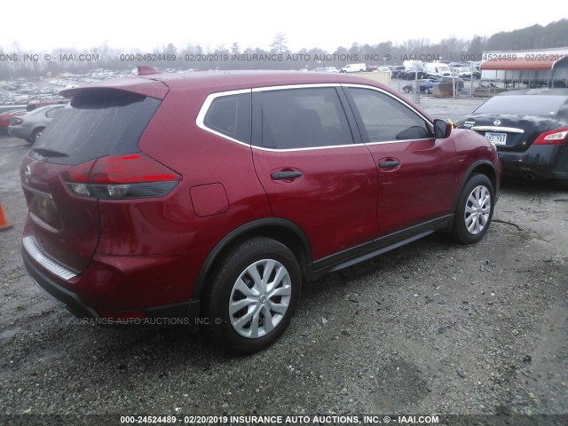 JN8AT2MT6HW383371 - 2017 NISSAN ROGUE S/SL/SV RED photo 4