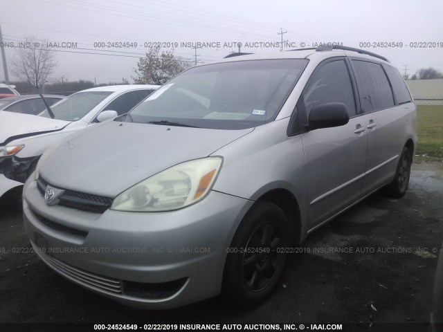 5TDZA23C04S175440 - 2004 TOYOTA SIENNA CE/LE GRAY photo 2