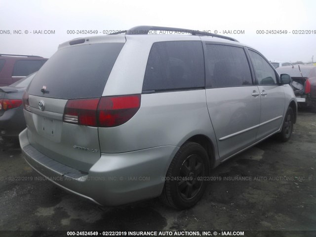 5TDZA23C04S175440 - 2004 TOYOTA SIENNA CE/LE GRAY photo 4