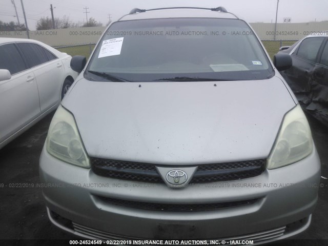 5TDZA23C04S175440 - 2004 TOYOTA SIENNA CE/LE GRAY photo 6