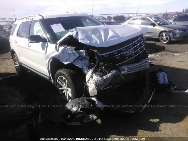 1FM5K7D8XHGD91018 - 2017 FORD EXPLORER XLT WHITE photo 1