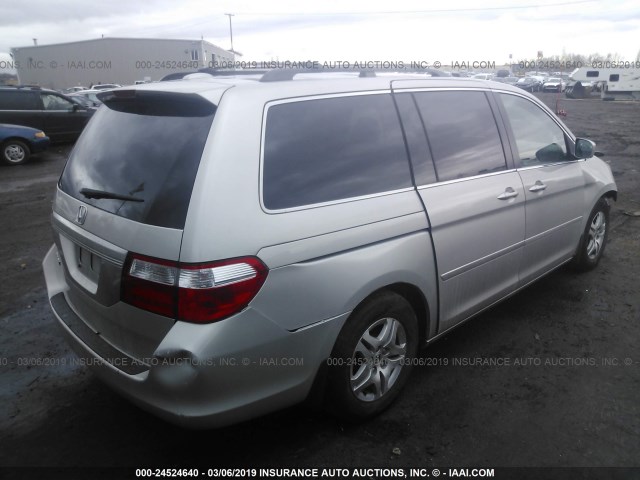 5FNRL387X6B017741 - 2006 HONDA ODYSSEY EXL SILVER photo 4