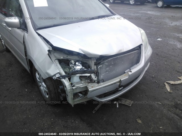 5FNRL387X6B017741 - 2006 HONDA ODYSSEY EXL SILVER photo 6