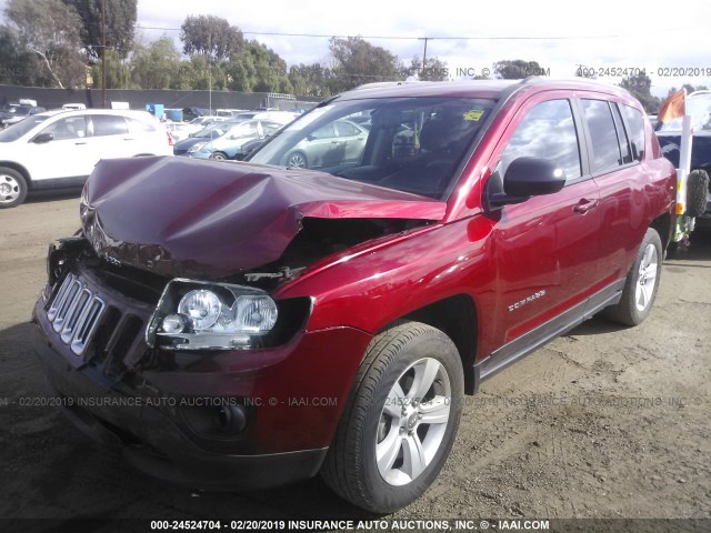 1C4NJCBA4GD742656 - 2016 JEEP COMPASS SPORT RED photo 2