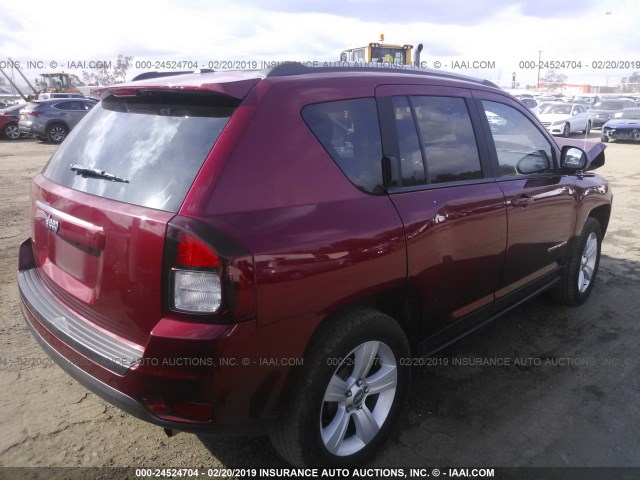 1C4NJCBA4GD742656 - 2016 JEEP COMPASS SPORT RED photo 4